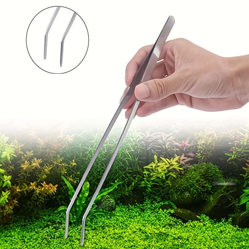 Planted Aquarium Cleaning - Roestvrijstalen watergras pincet, gebogen pincet voor