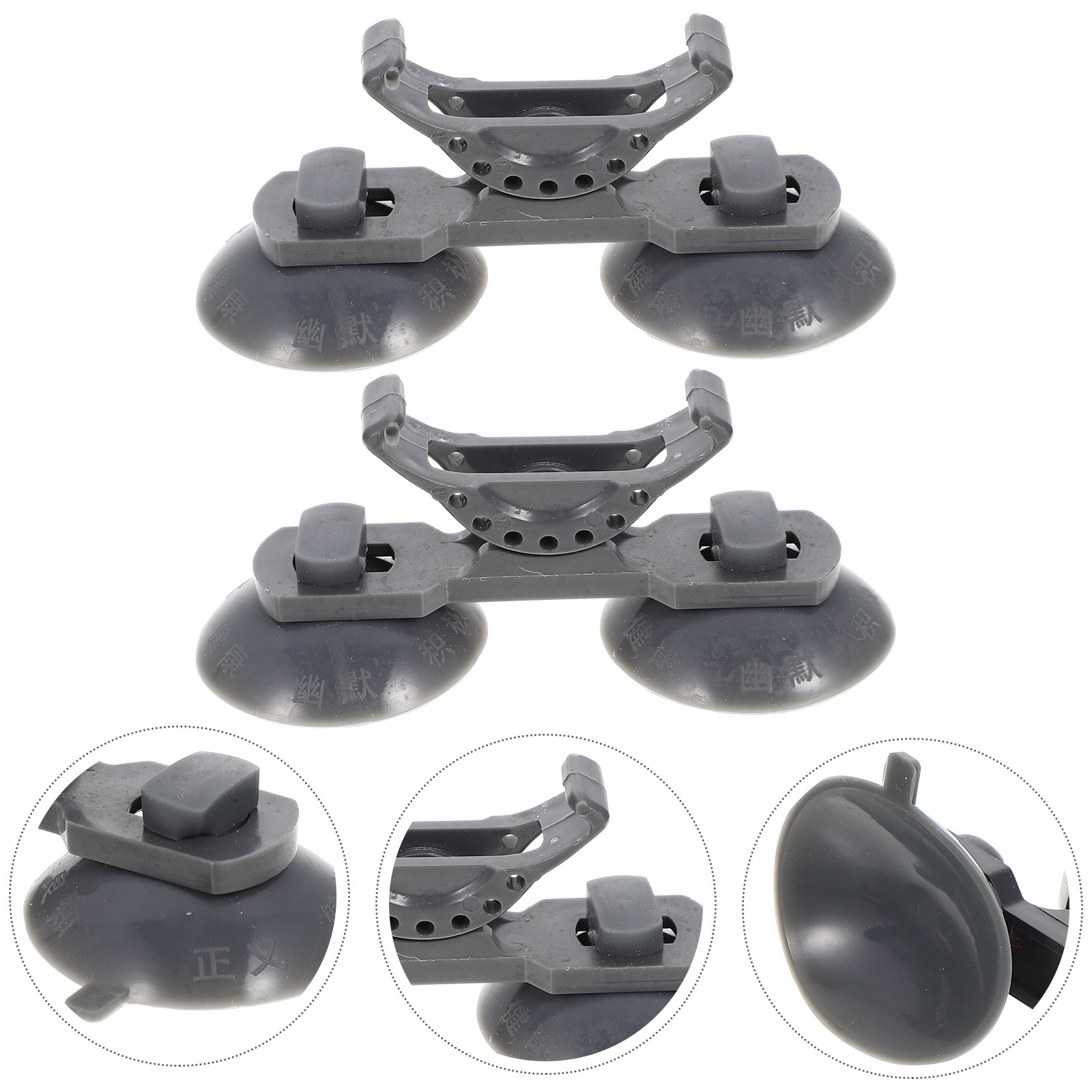 Aquarium Plant Holder - 2 stuks waterplantenlampenhouder, plastic aquariumlampbeugels, grijze
