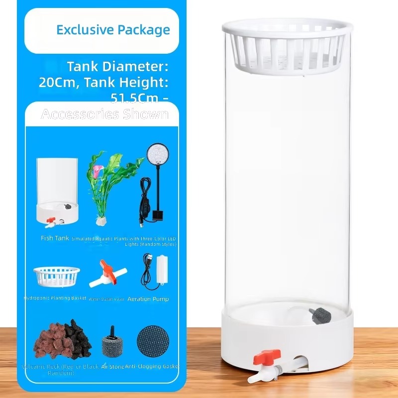 Rond glazen aquarium van 15 li - Live Plant Aquarium recensie en prijs